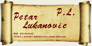 Petar Lukanović vizit kartica